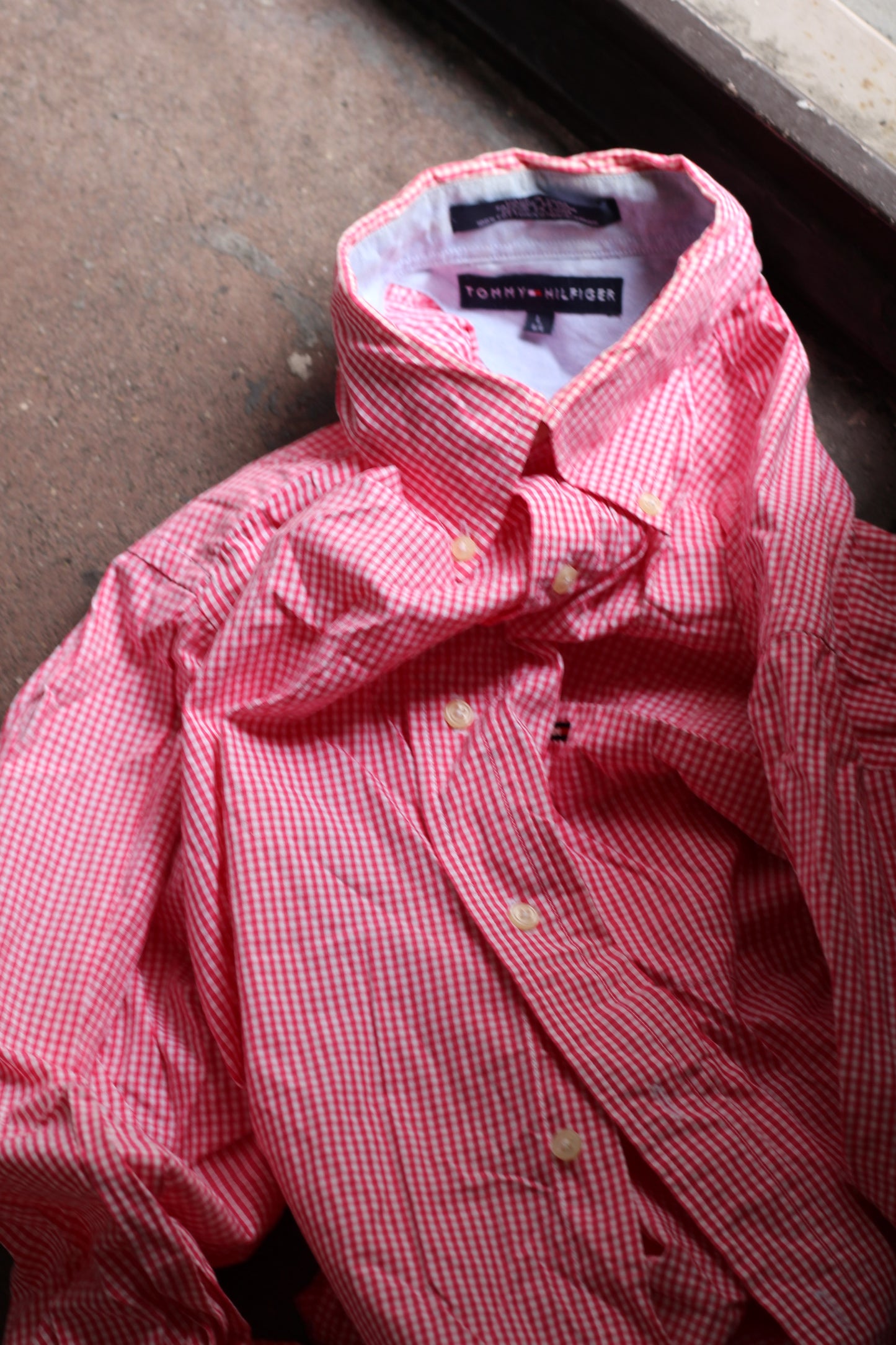 80's 90's Tommy Hilfiger Gingham Check Long Sleeve Shirt x4点