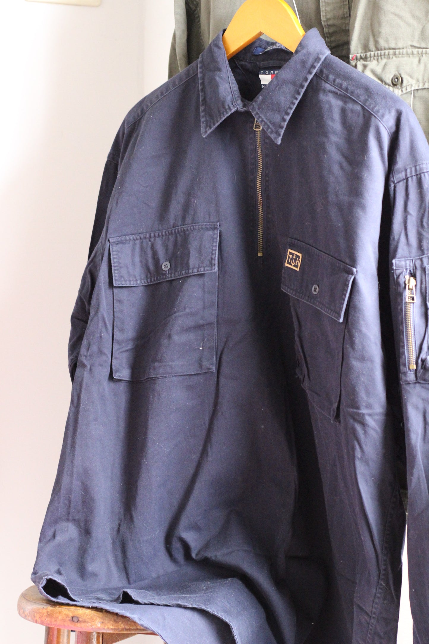 80's 90's Tommy Hilfiger Duck Fabric Long-Sleeved Shirt x2点
