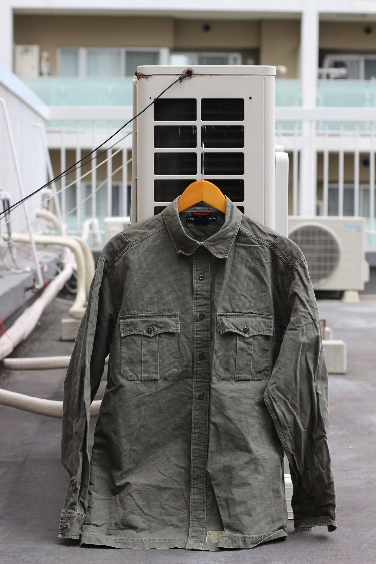 80's 90's Tommy Hilfiger Duck Fabric Long-Sleeved Shirt x2点