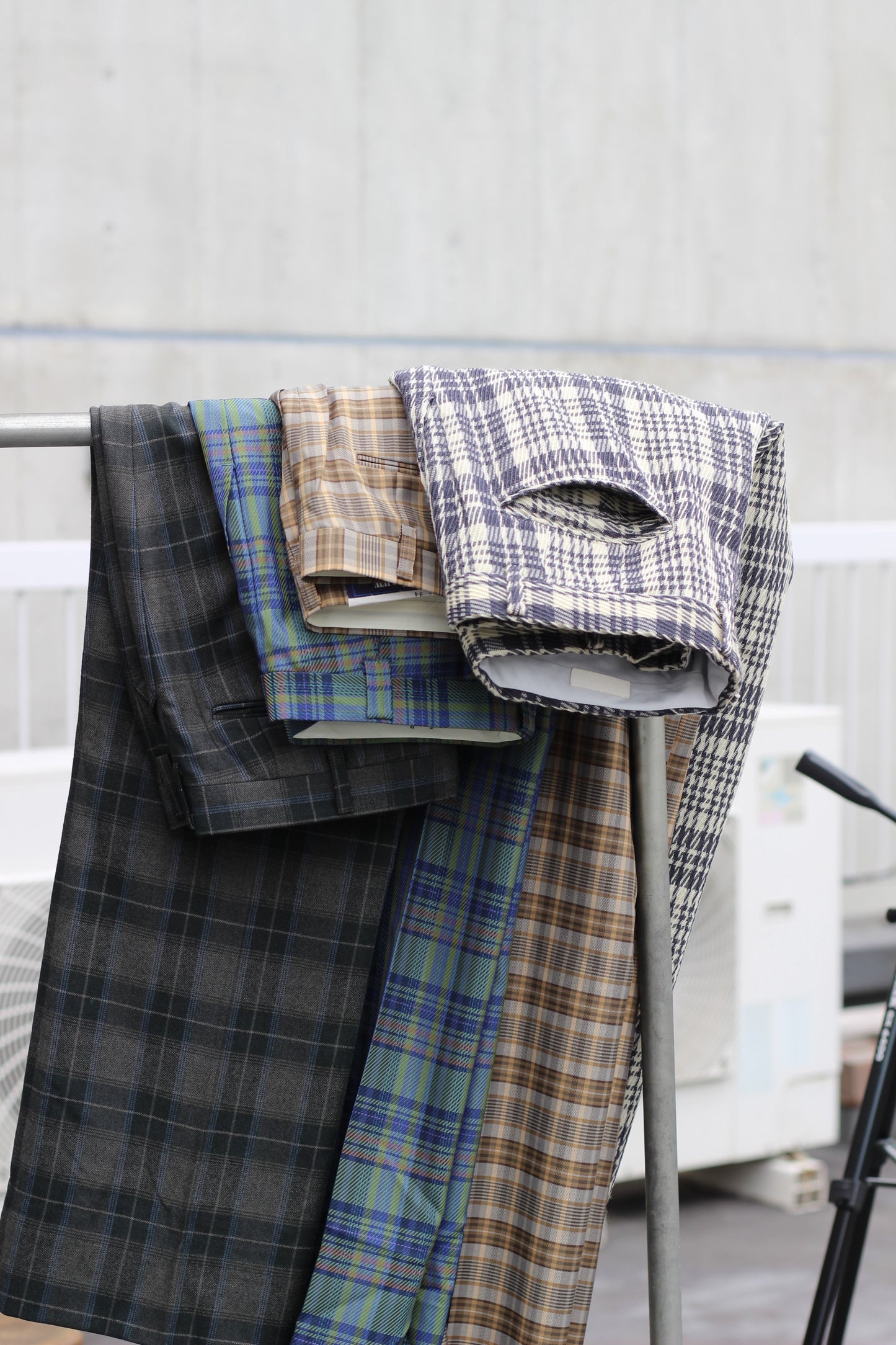 Men's High-Grade Check Slacks x5点