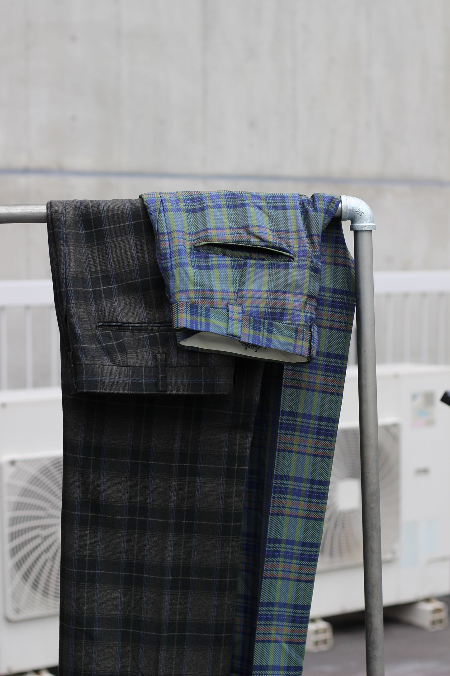 Men's High-Grade Check Slacks x5点