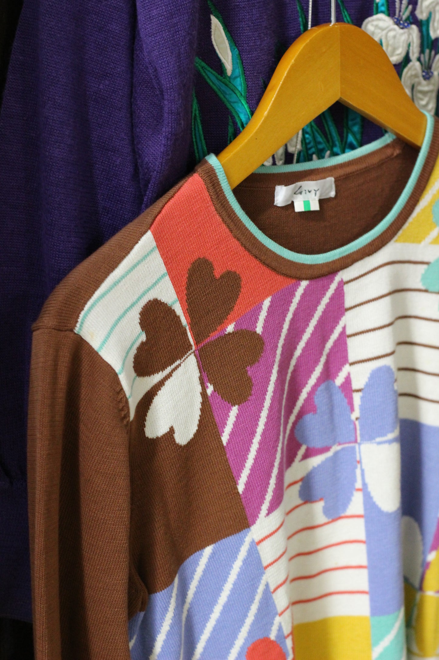 Vintage Flower Design Knit x3点