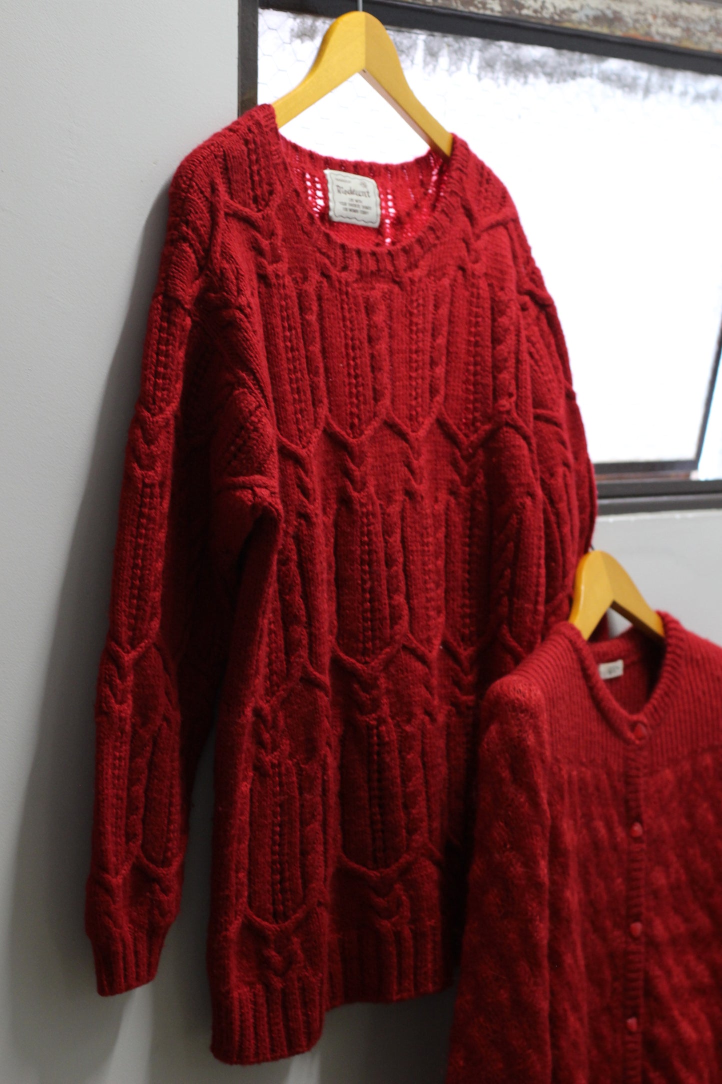 Vintage Red Knit & Cardigan x2点