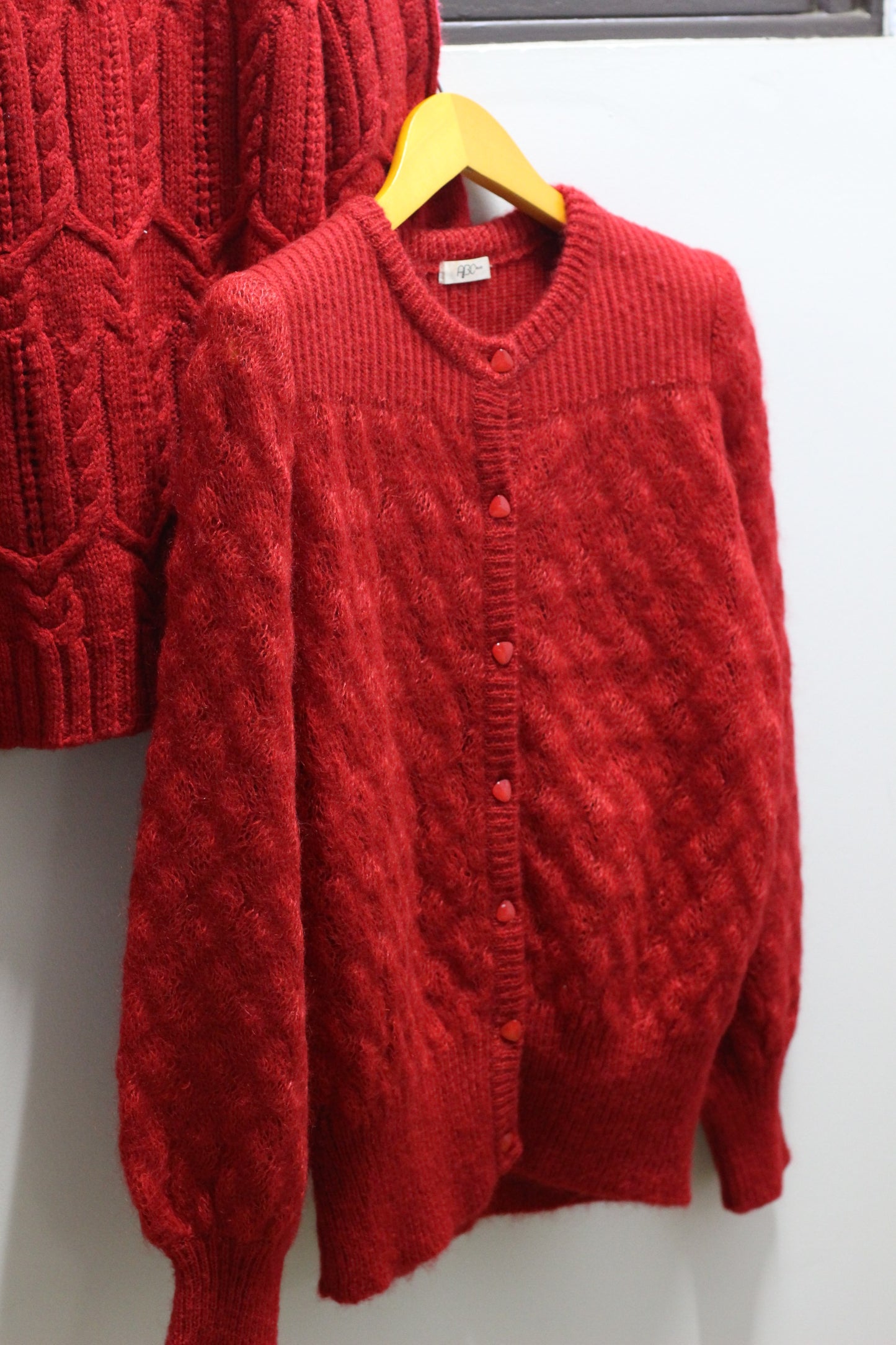 Vintage Red Knit & Cardigan x2点