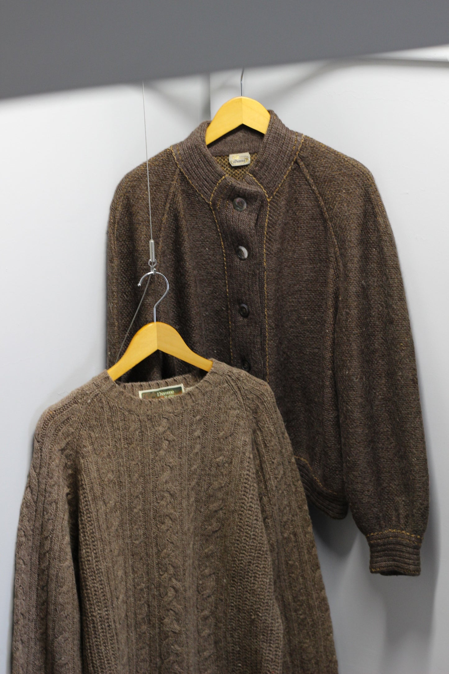 Vintage Brown Knit & Cardigan x2点