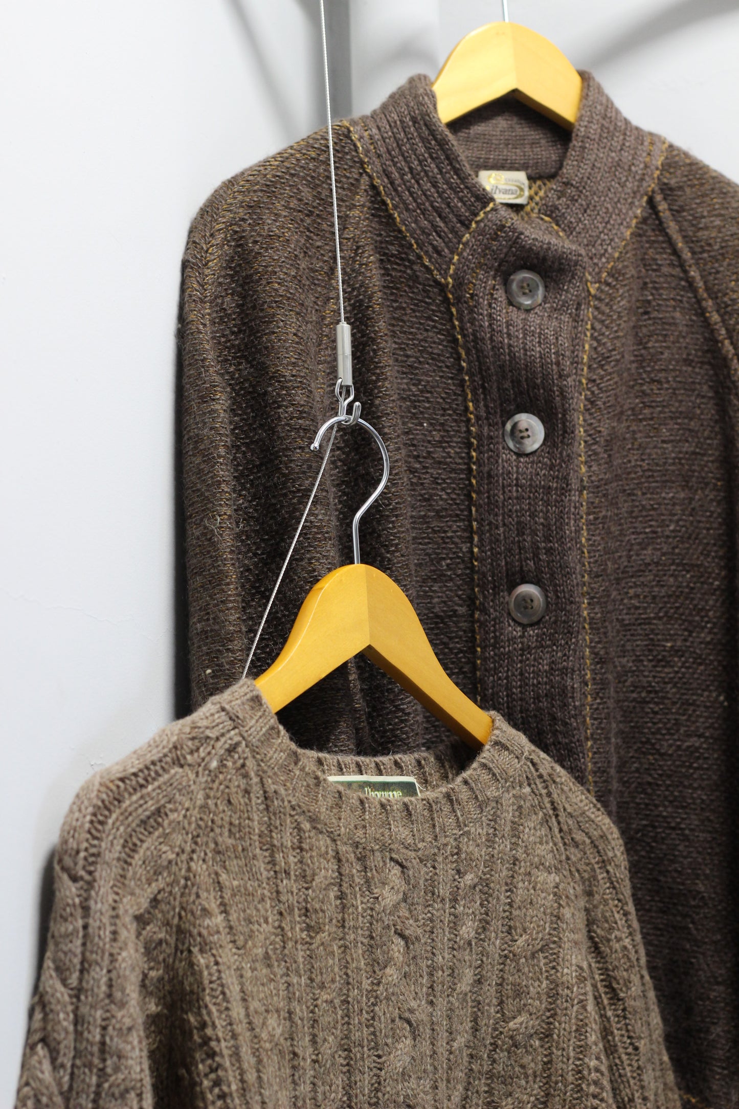 Vintage Brown Knit & Cardigan x2点