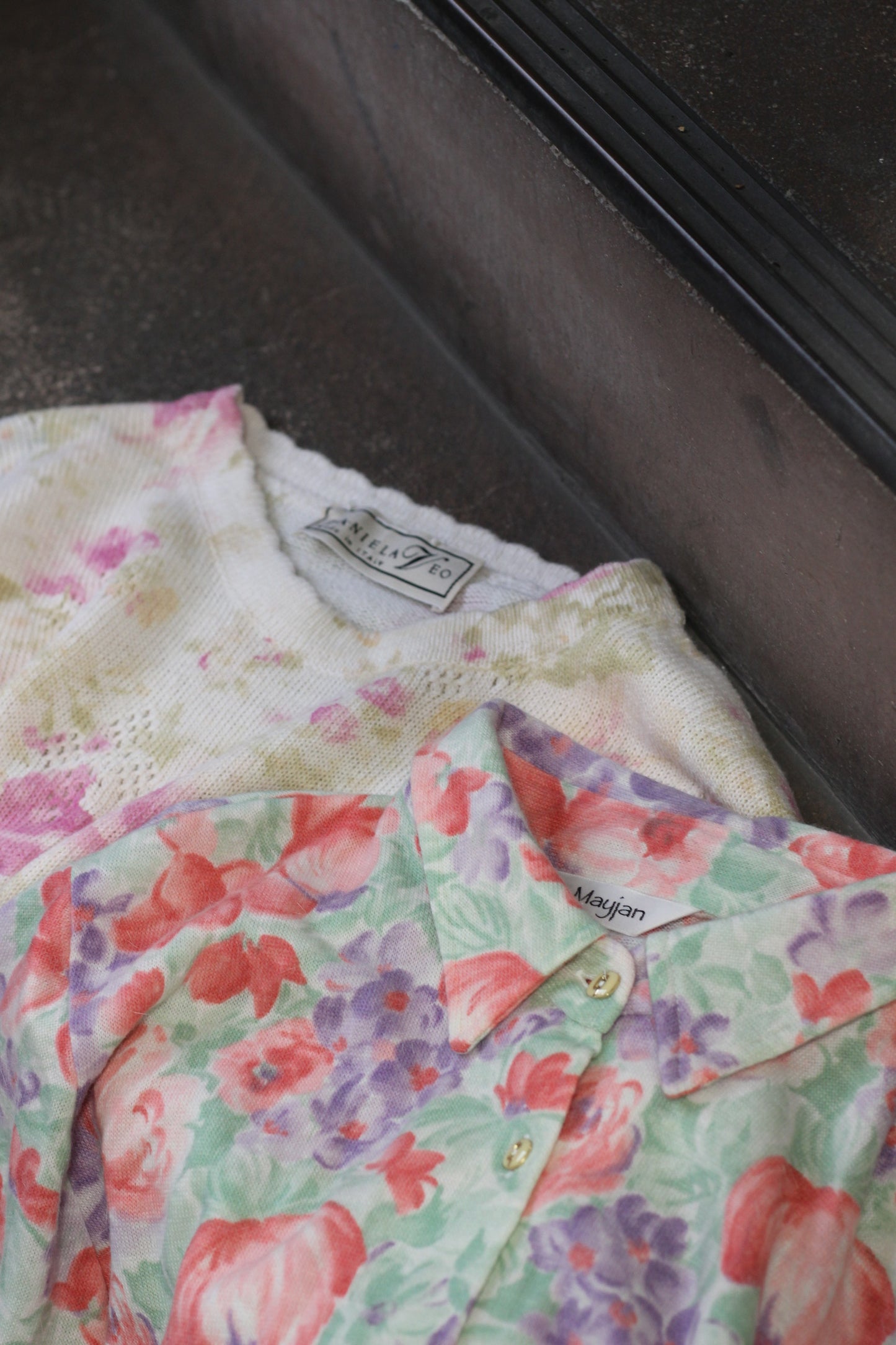 Vintage Floral Pattern Knit x2点