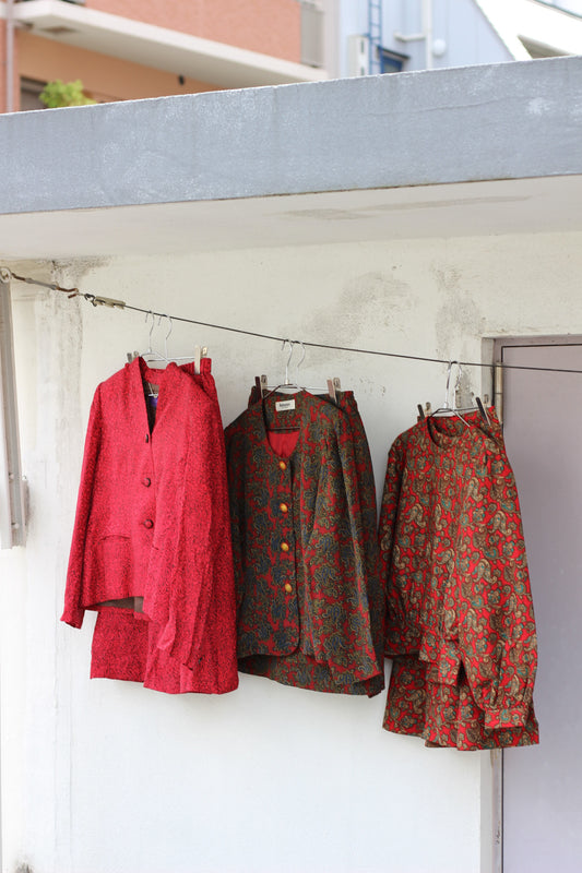 Vintage Paisley Long Sleeve Set up x3点
