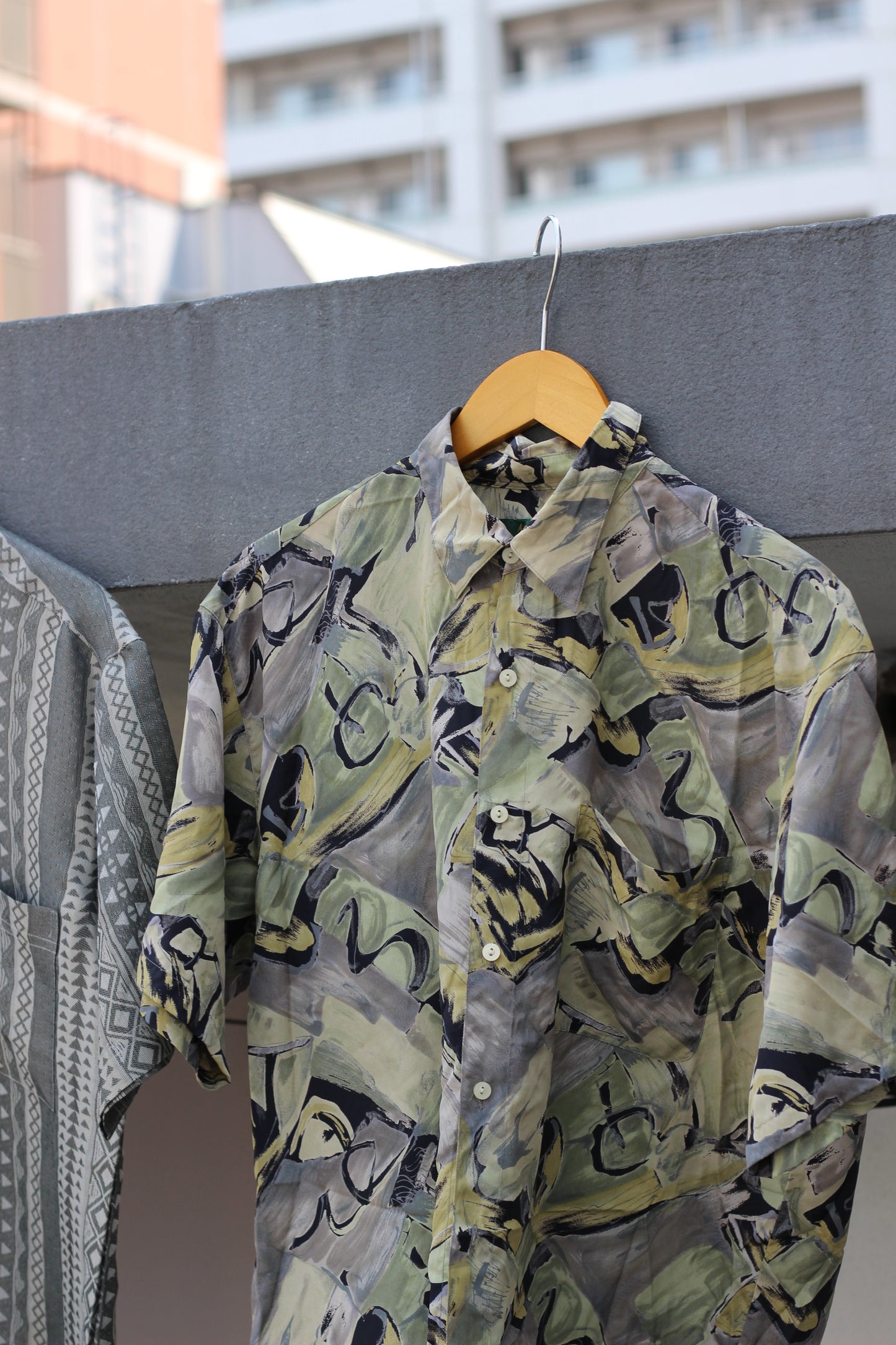 Men's Green Design Short Sleeve Shirt x13点