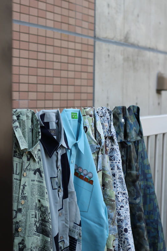 Men's Blue Design Short Sleeve Shirt x7点