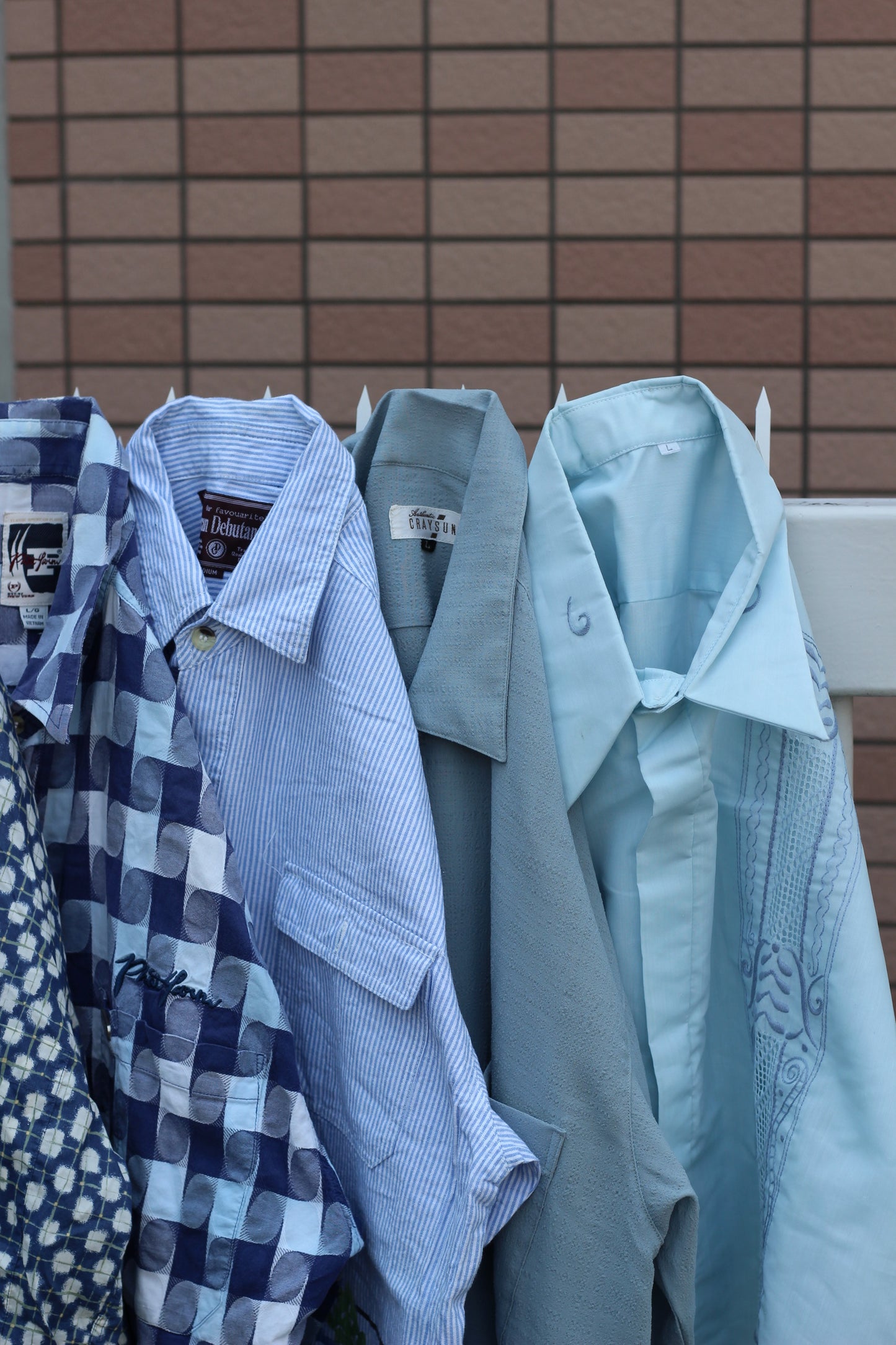 Men's Blue Design Short Sleeve Shirt x14点