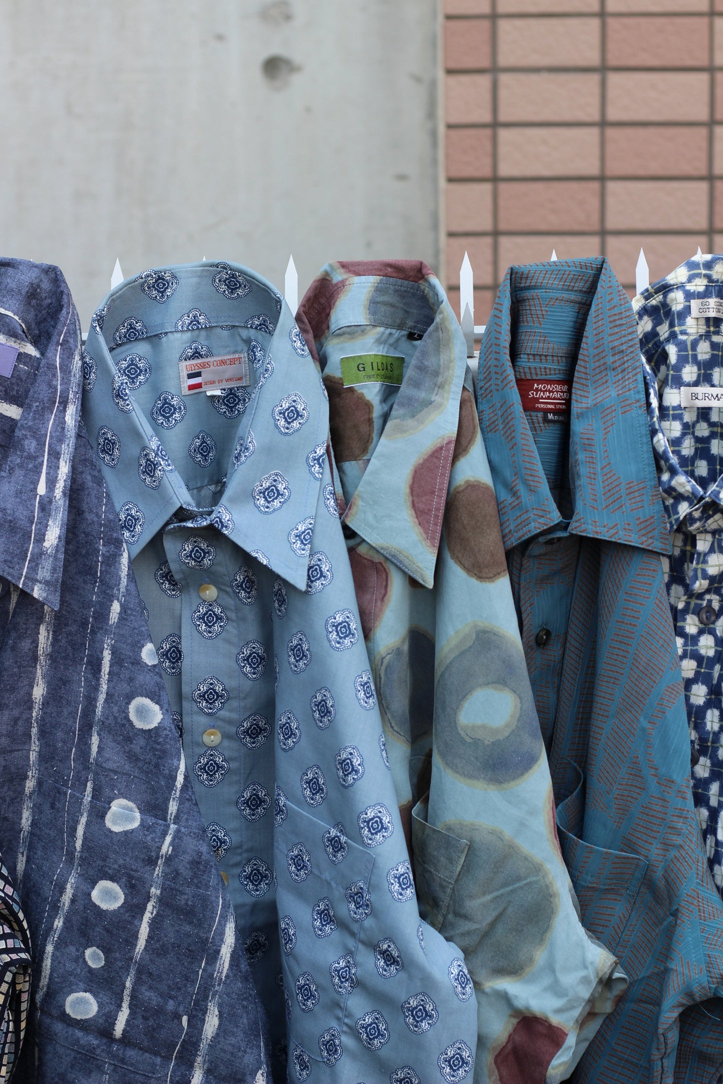 Men's Blue Design Short Sleeve Shirt x14点