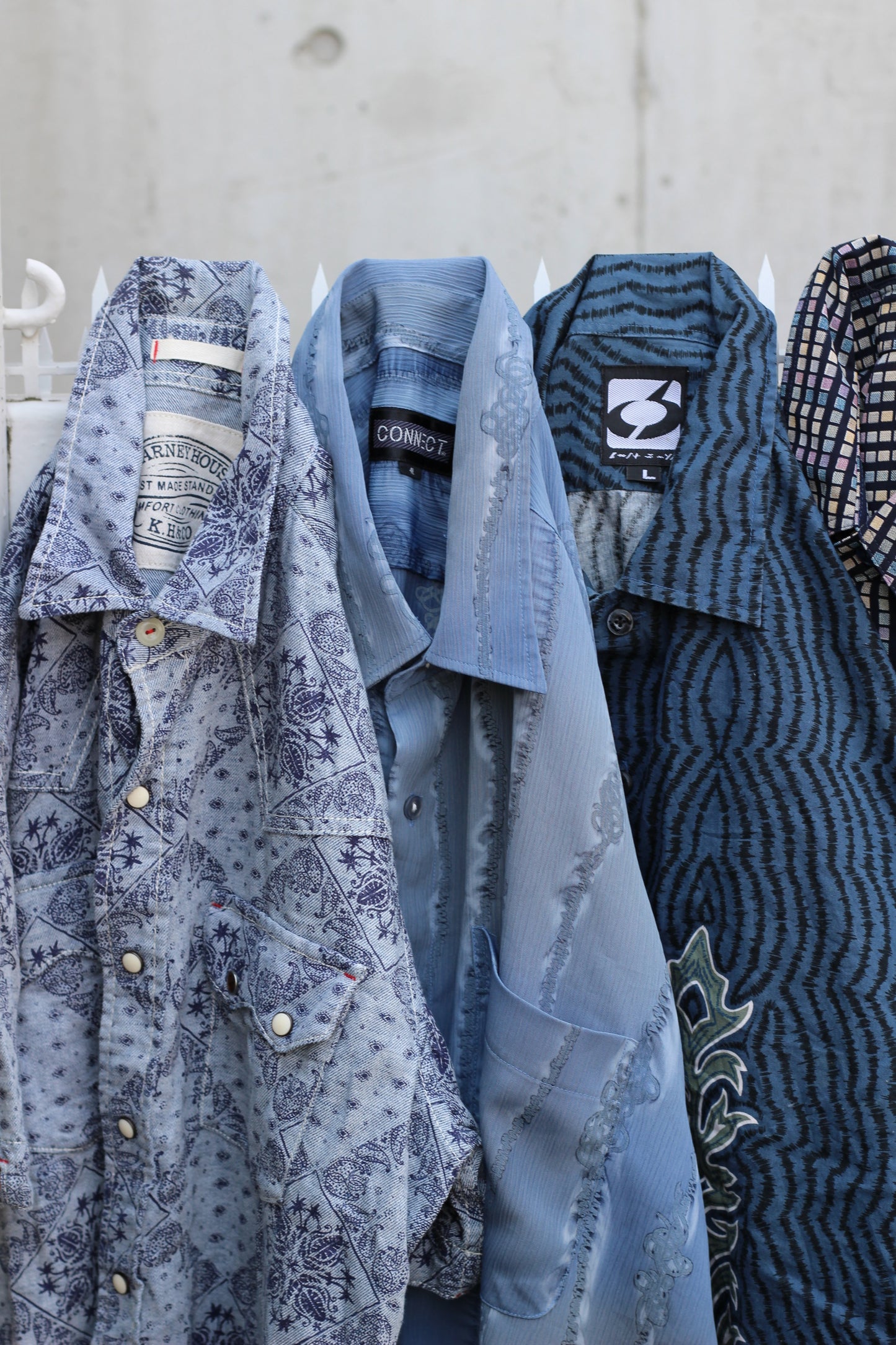 Men's Blue Design Short Sleeve Shirt x14点