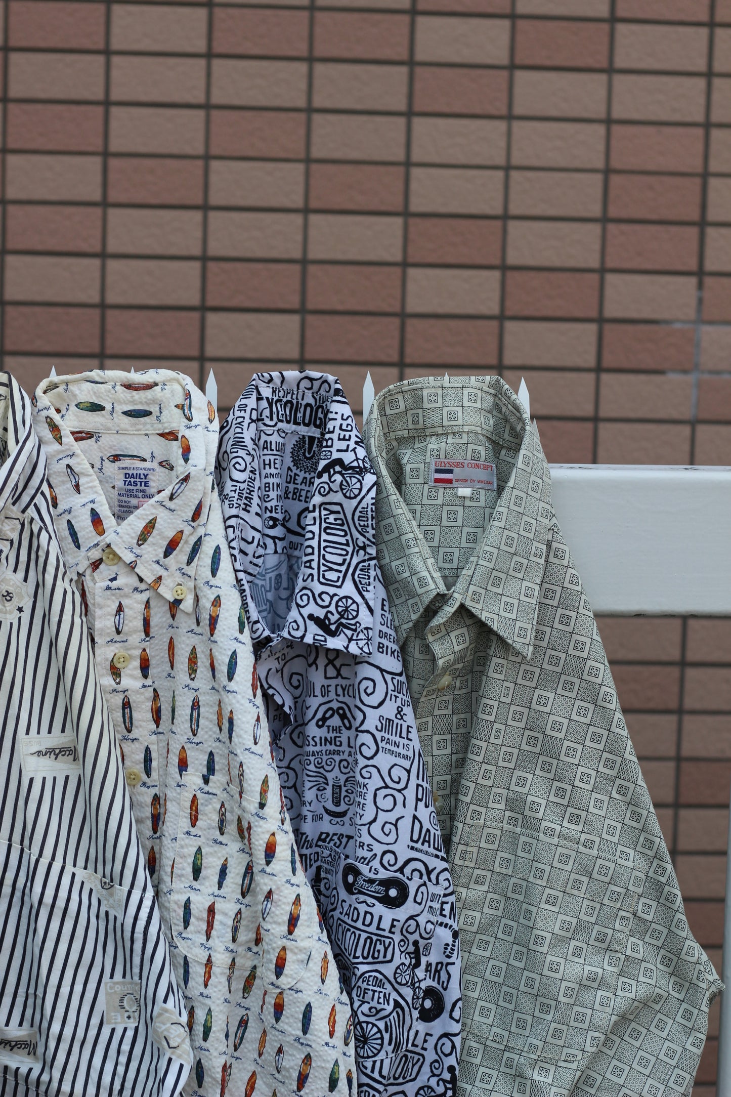 Men's White Design Short Sleeve Shirt x11点