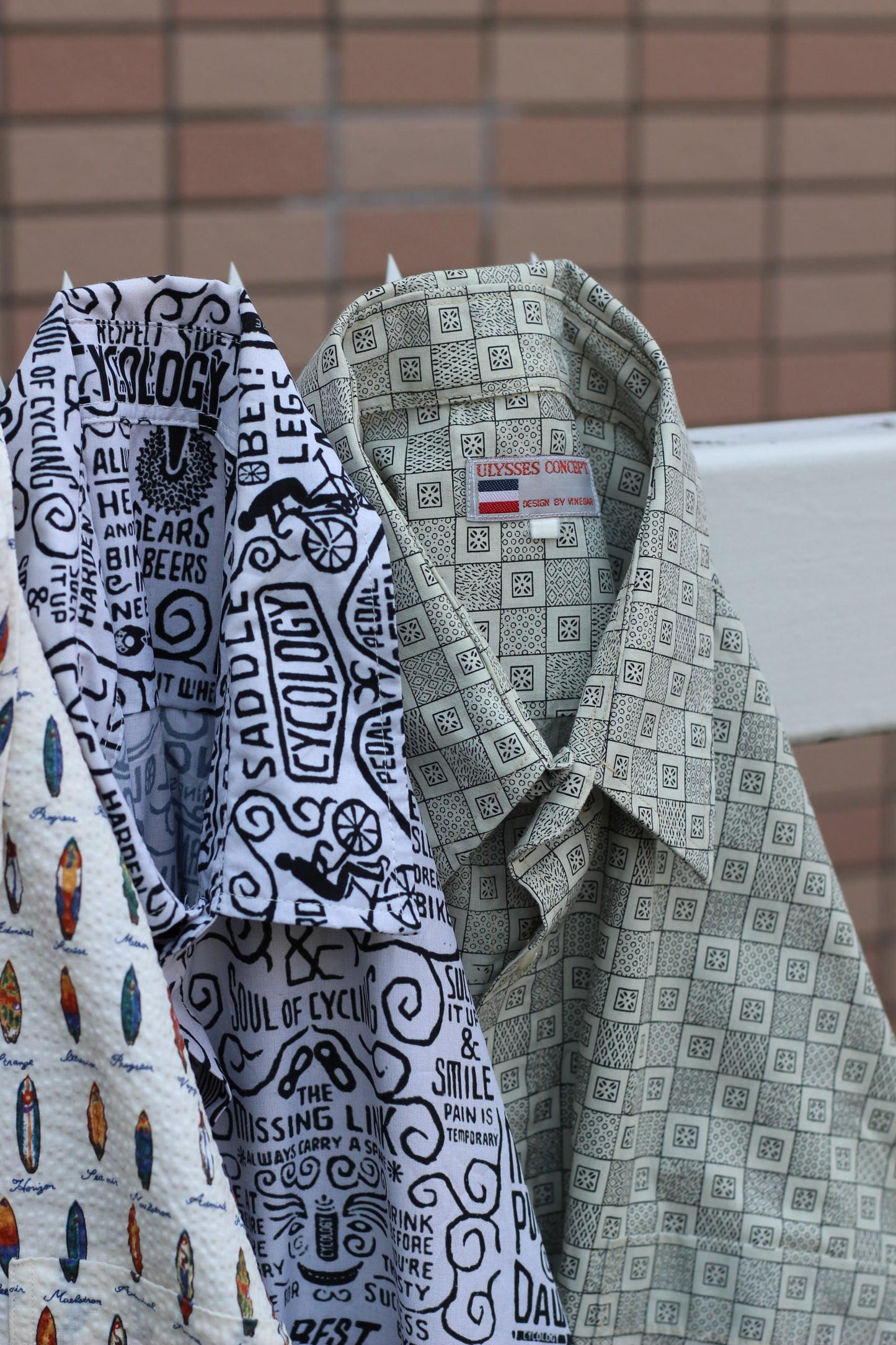 Men's White Design Short Sleeve Shirt x11点