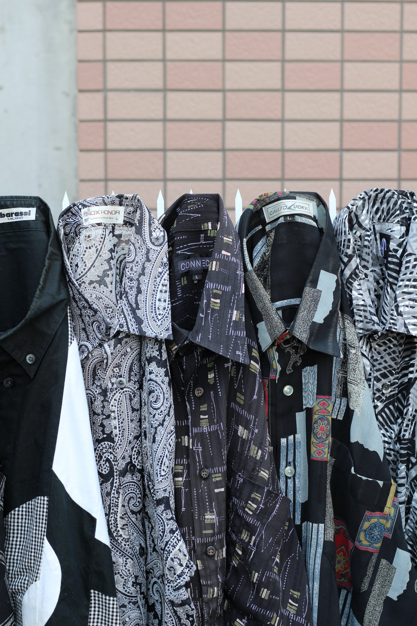 Men's Black Design Short Sleeve Shirt x12点