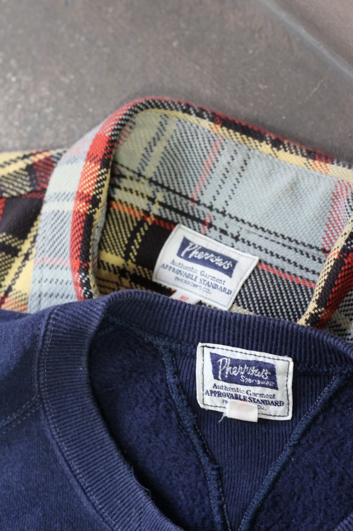 Pherrow's Check Shirt & Logo Sweatshirt x2点