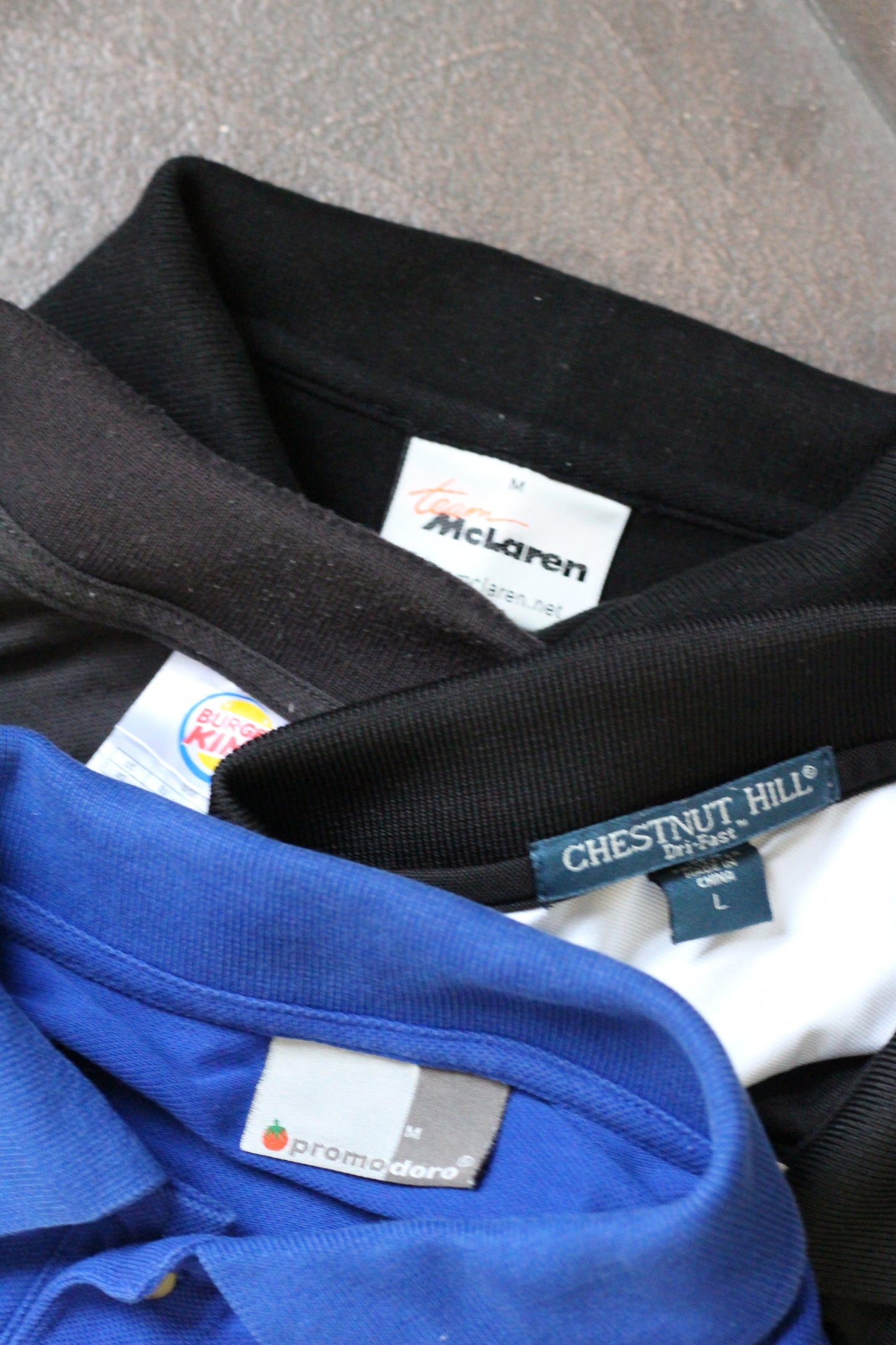 Men's Vintage Embroid Short Sleeve Polo Shirt x4点