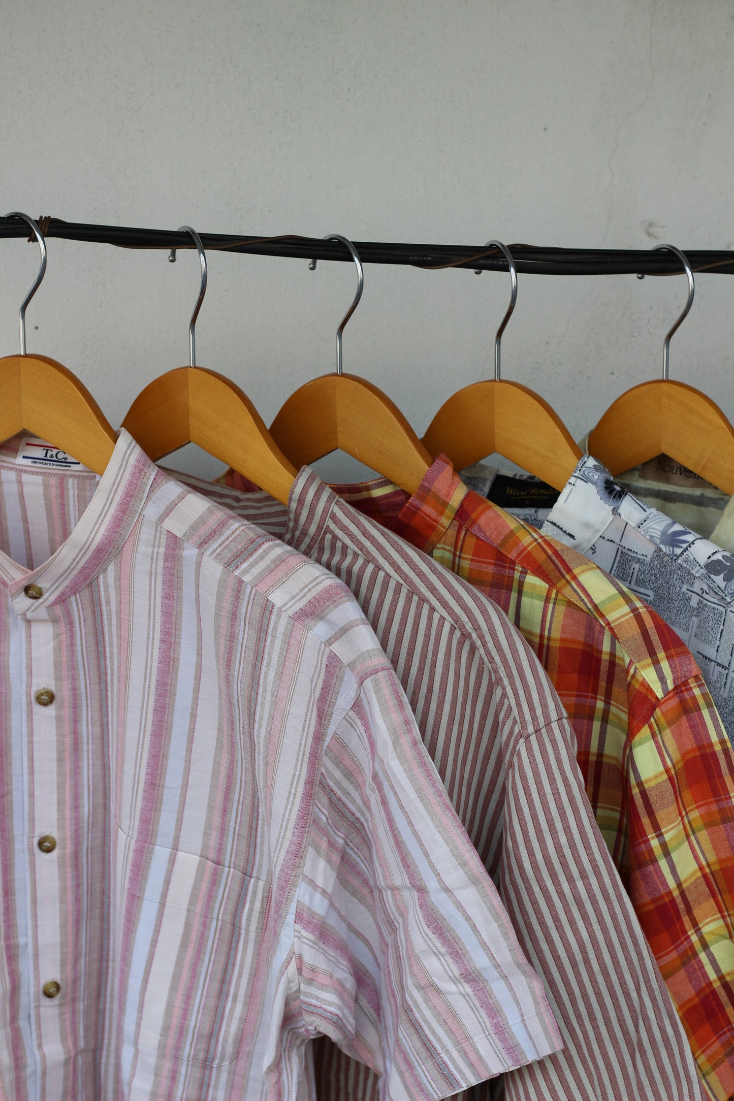 Men's Design Stand Collar Short Sleeve Shirt x10点