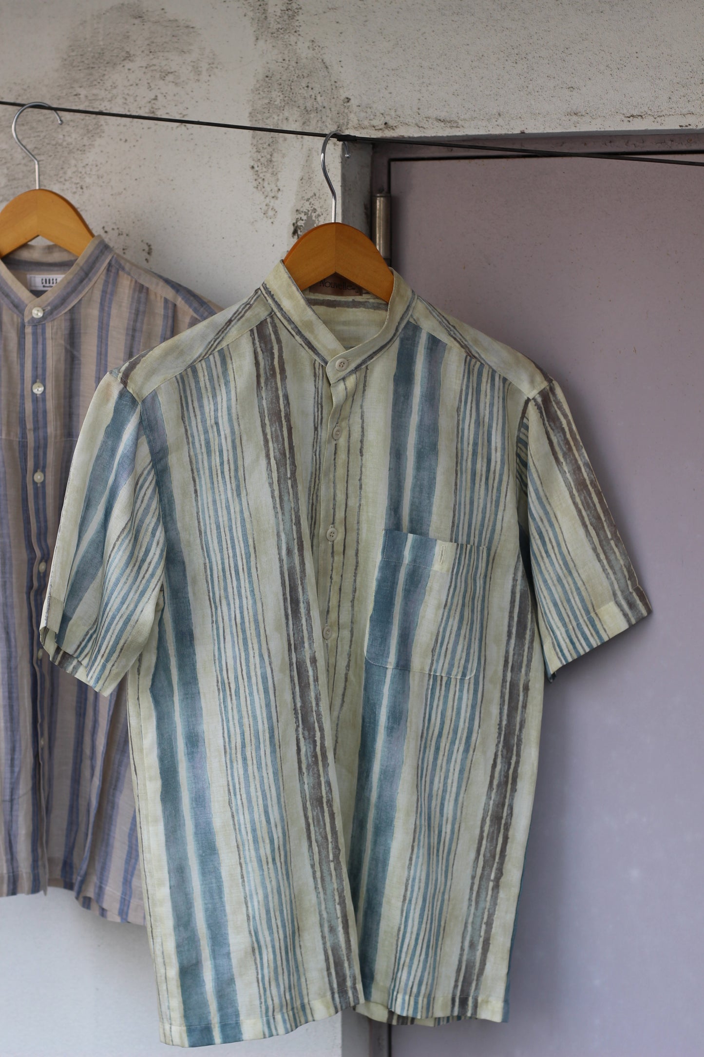 Men's Design Stand Collar Short Sleeve Shirt x10点
