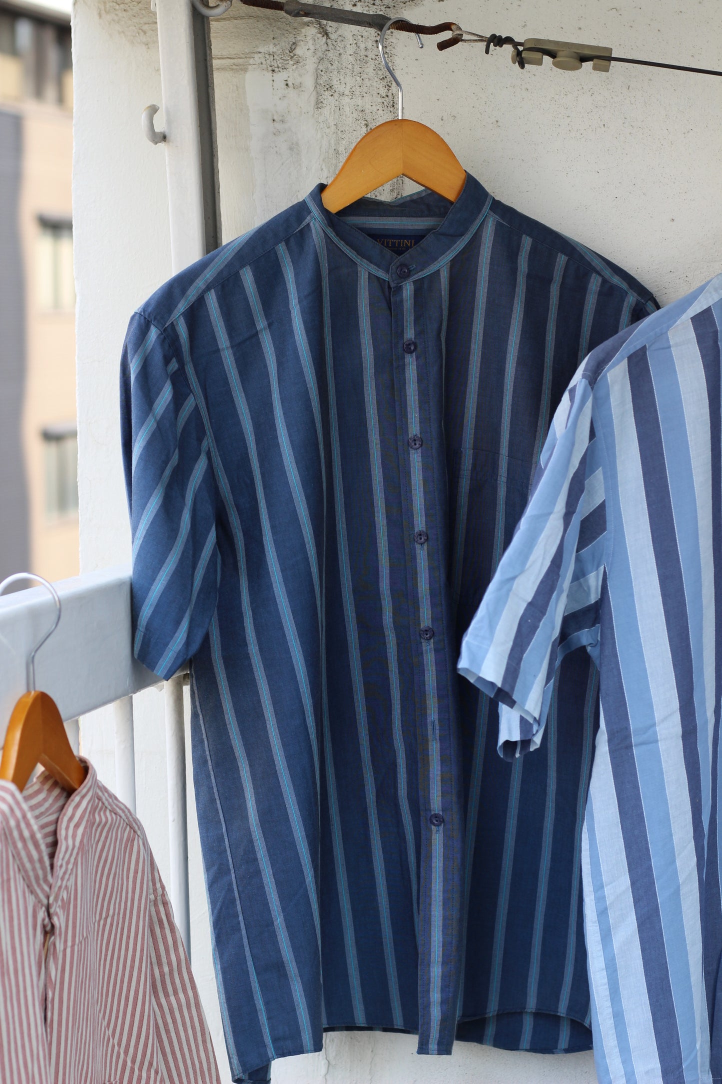 Men's Design Stand Collar Short Sleeve Shirt x10点