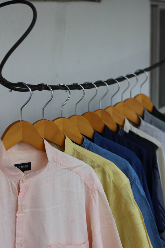 Men's Basic Design Stand Collar Short Sleeve Shirt x10点