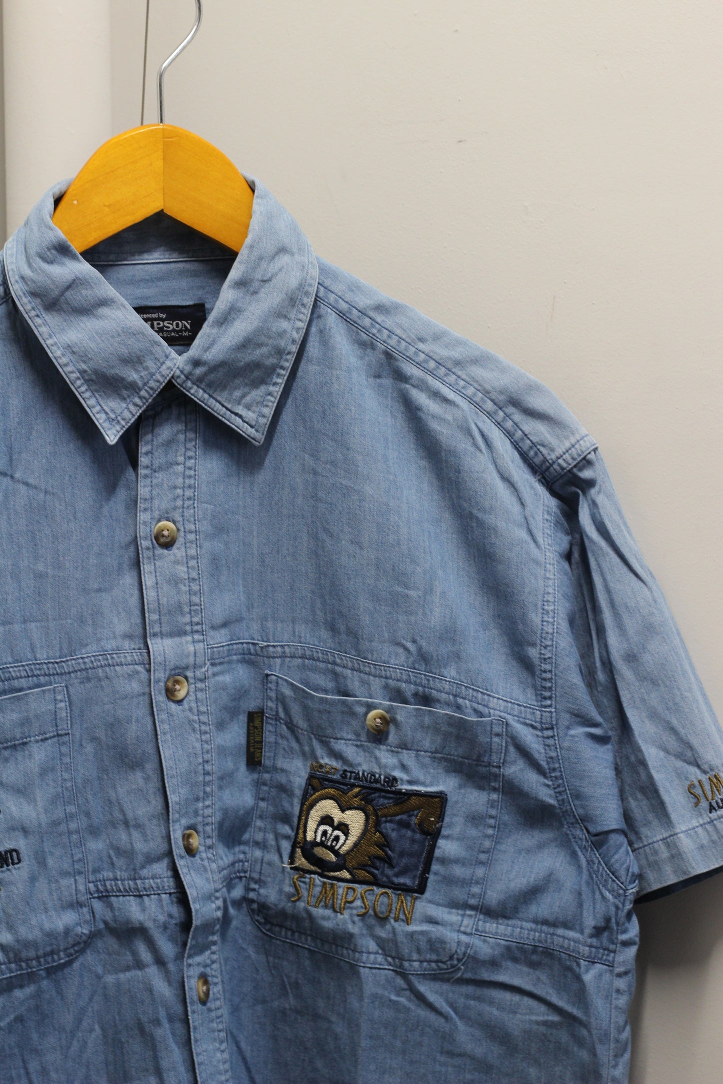 90's Men's Short Sleeve Design Denim Shirt x2点