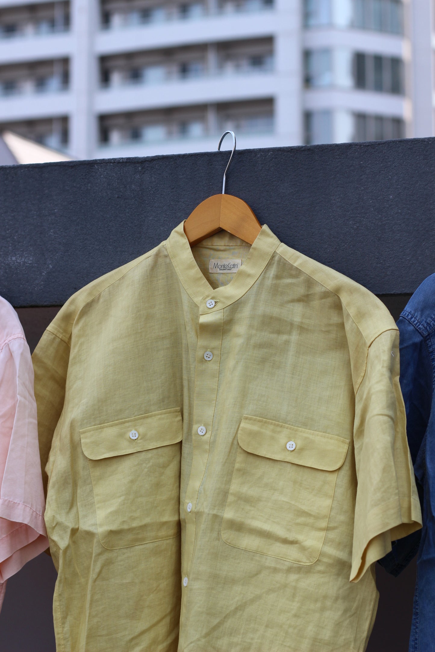 Men's Basic Design Stand Collar Short Sleeve Shirt x10点