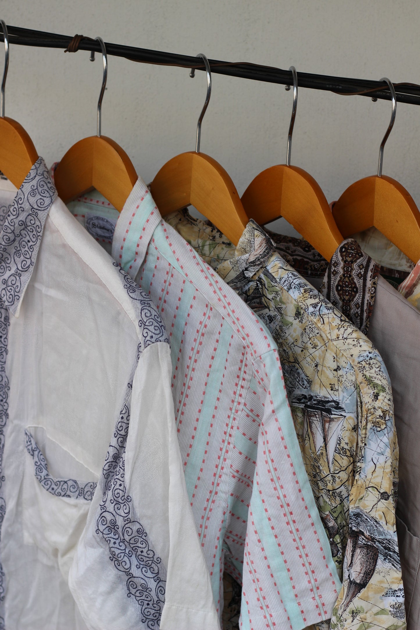 Men's Design Rayon Short Sleeve Shirt x13点