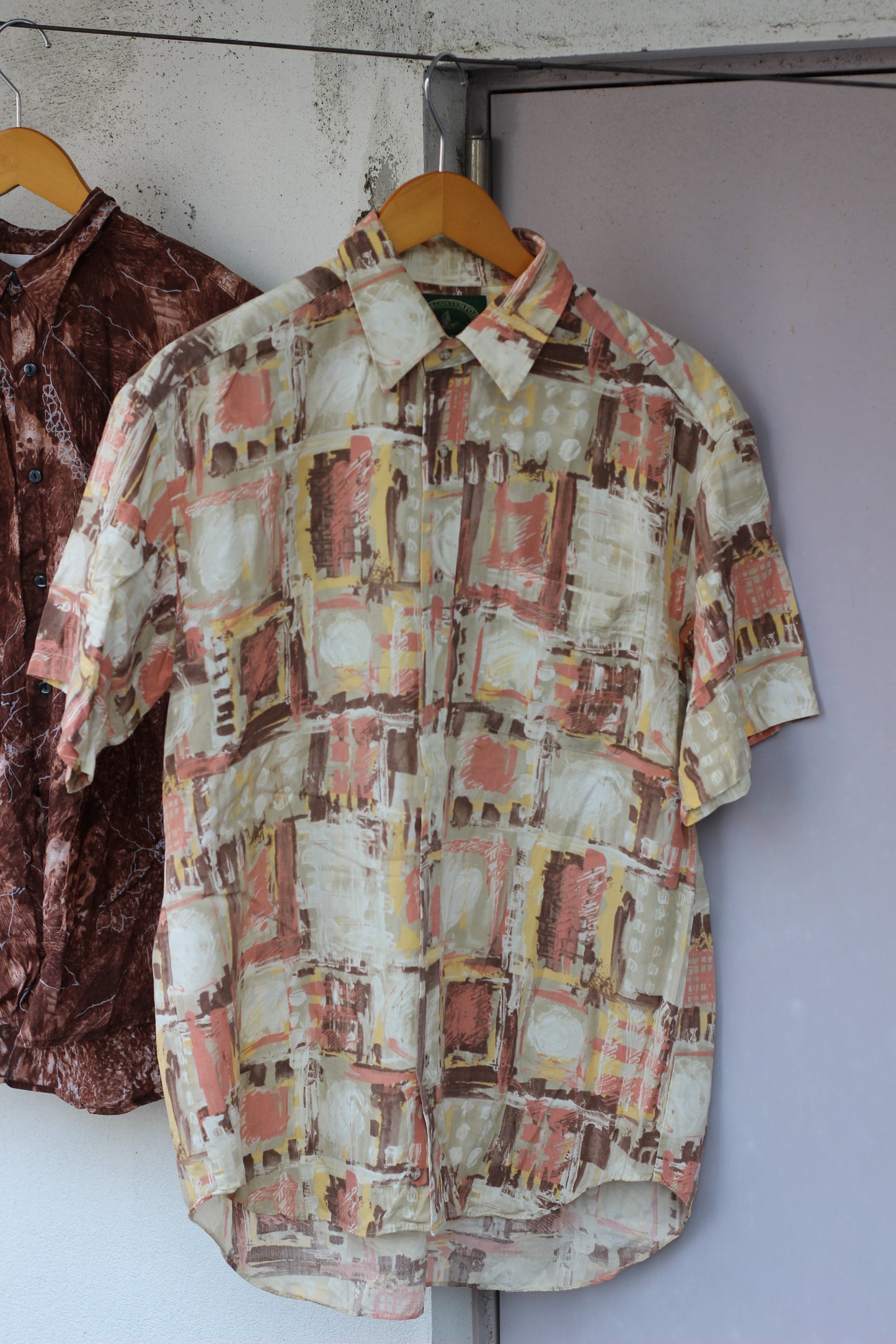 Men's Design Rayon Short Sleeve Shirt x13点