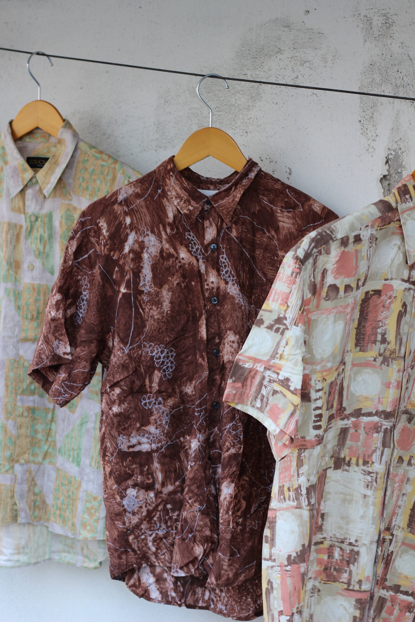 Men's Design Rayon Short Sleeve Shirt x13点