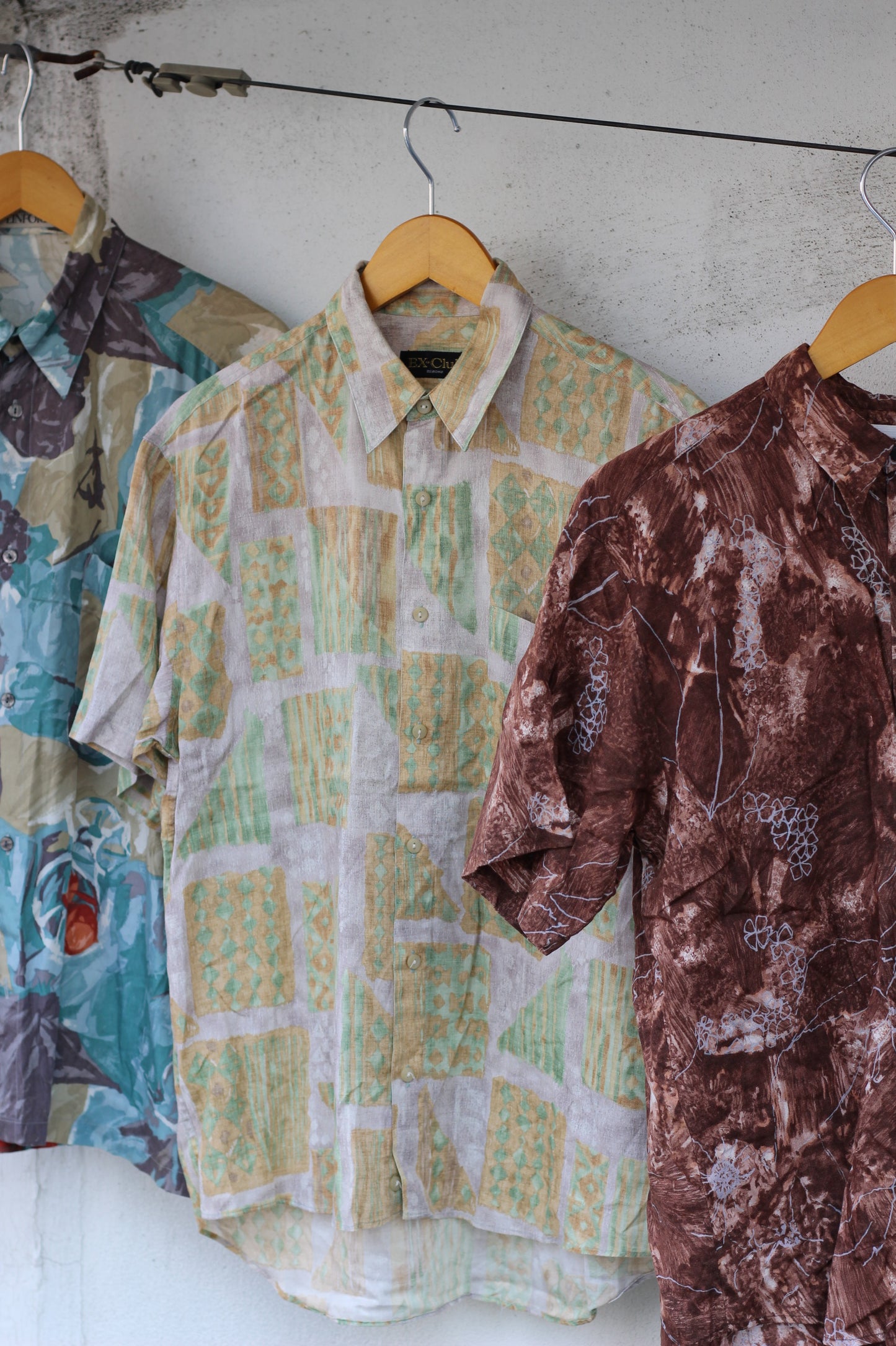Men's Design Rayon Short Sleeve Shirt x13点