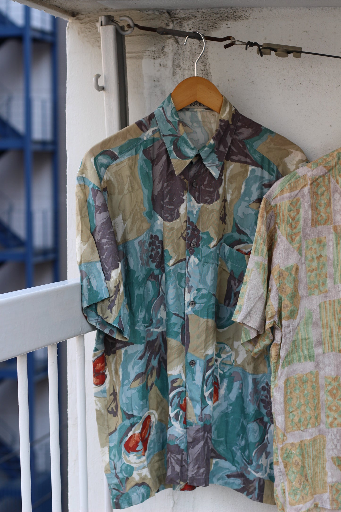 Men's Design Rayon Short Sleeve Shirt x13点
