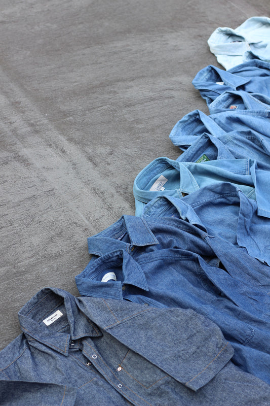 Men's Denim Short Sleeve Shirt x11点