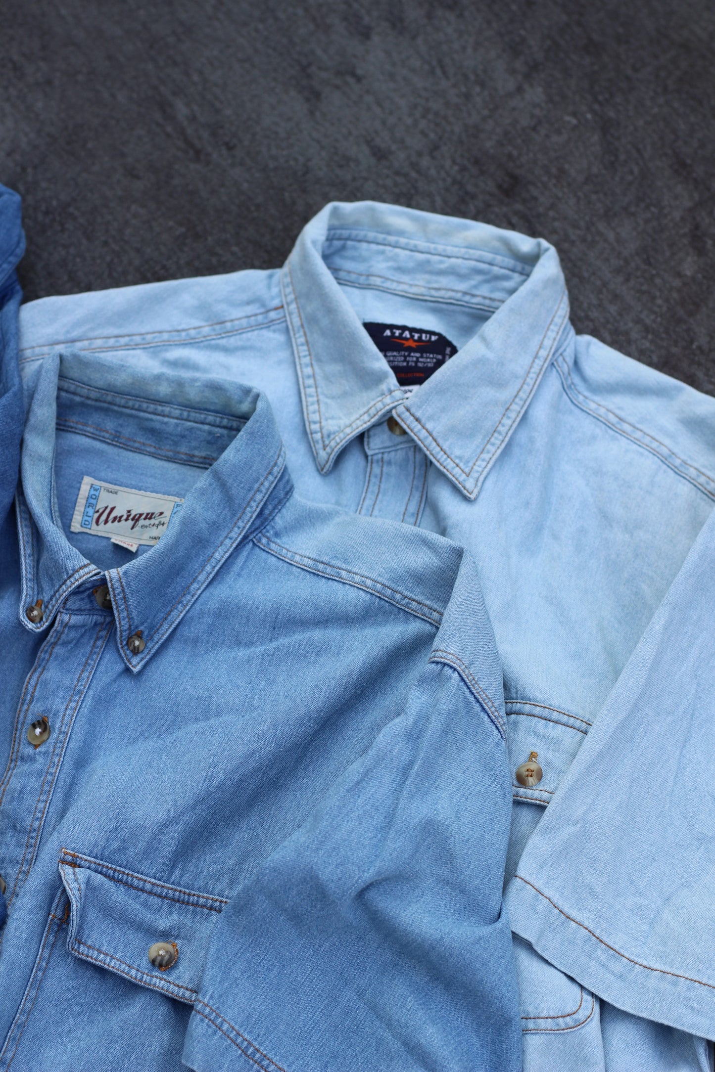 Men's Denim Short Sleeve Shirt x11点
