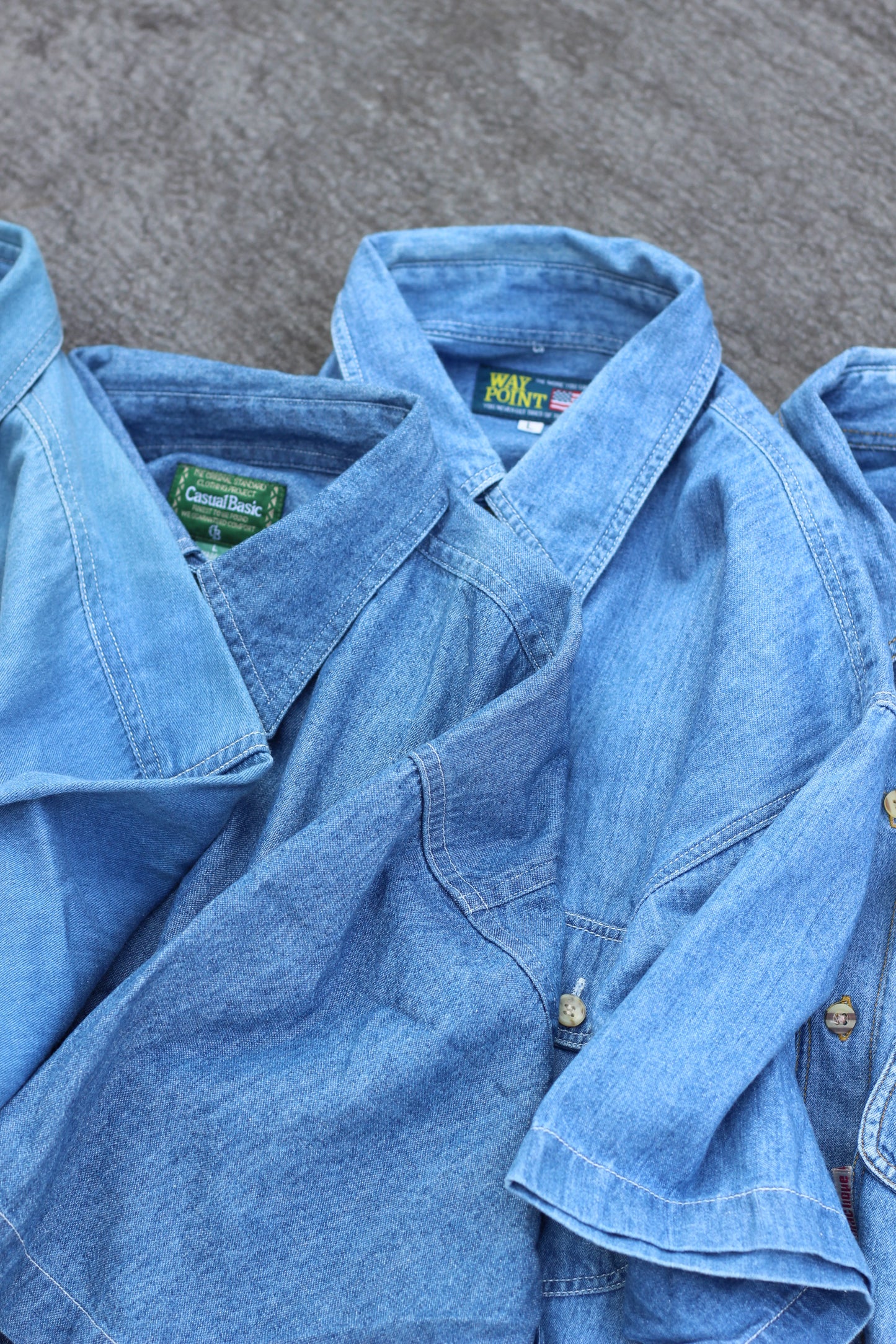 Men's Denim Short Sleeve Shirt x11点