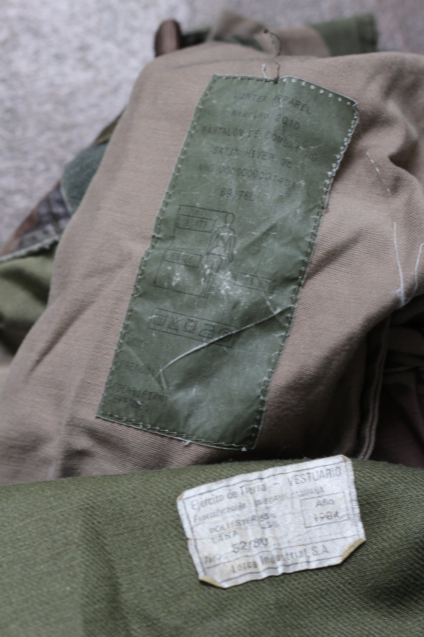 1984 Spanish Army & 2010 French Army Military Cargo Pants x2点
