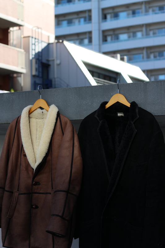 Men's Vintage Made In Italy & Brand Mouton Coat x3点