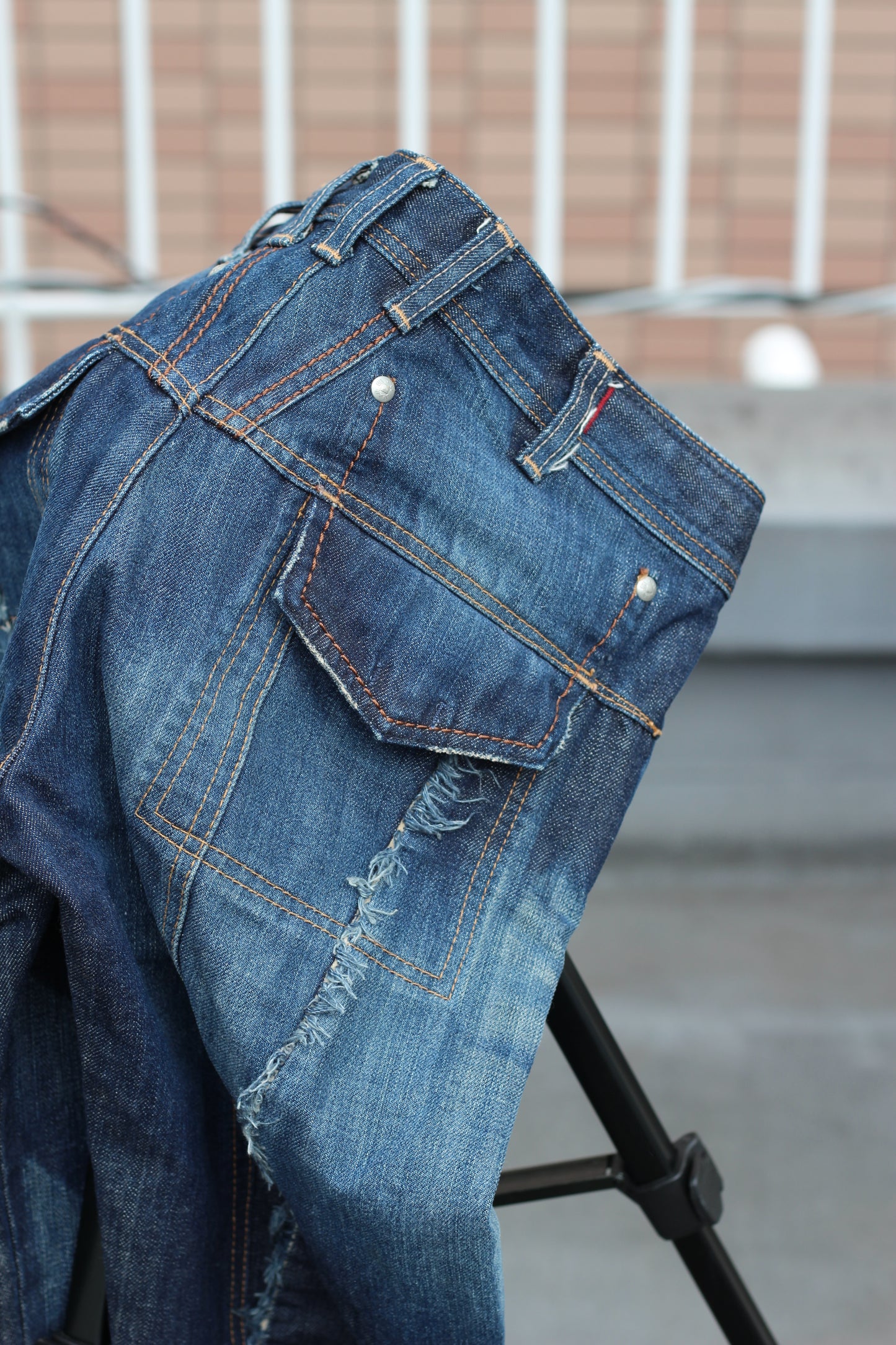 Men's Y2K Style Design Denim Shorts x2点