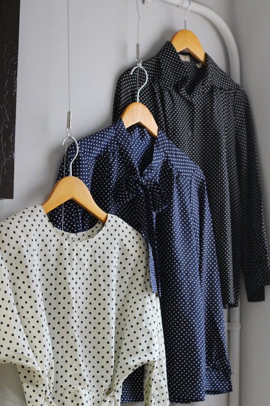 Vintage Dot Long Sleeve Blouse x5点