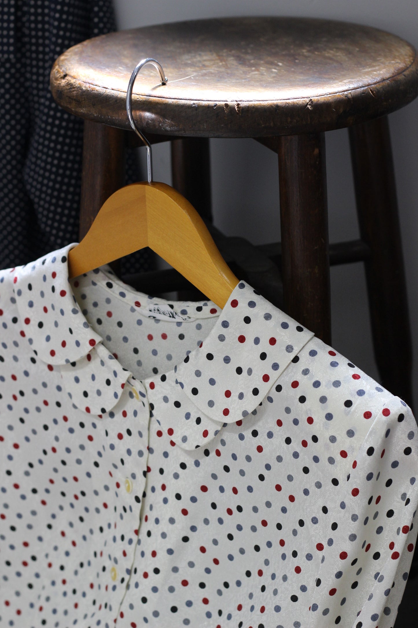 Vintage Dot Long Sleeve Blouse x5点
