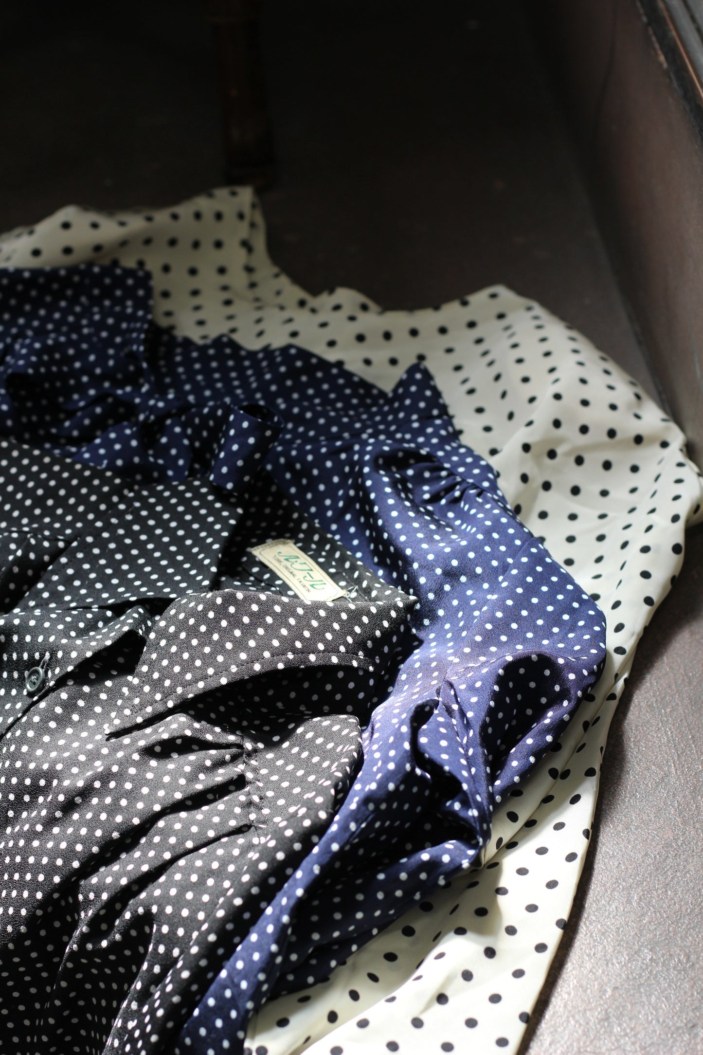 Vintage Dot Long Sleeve Blouse x5点