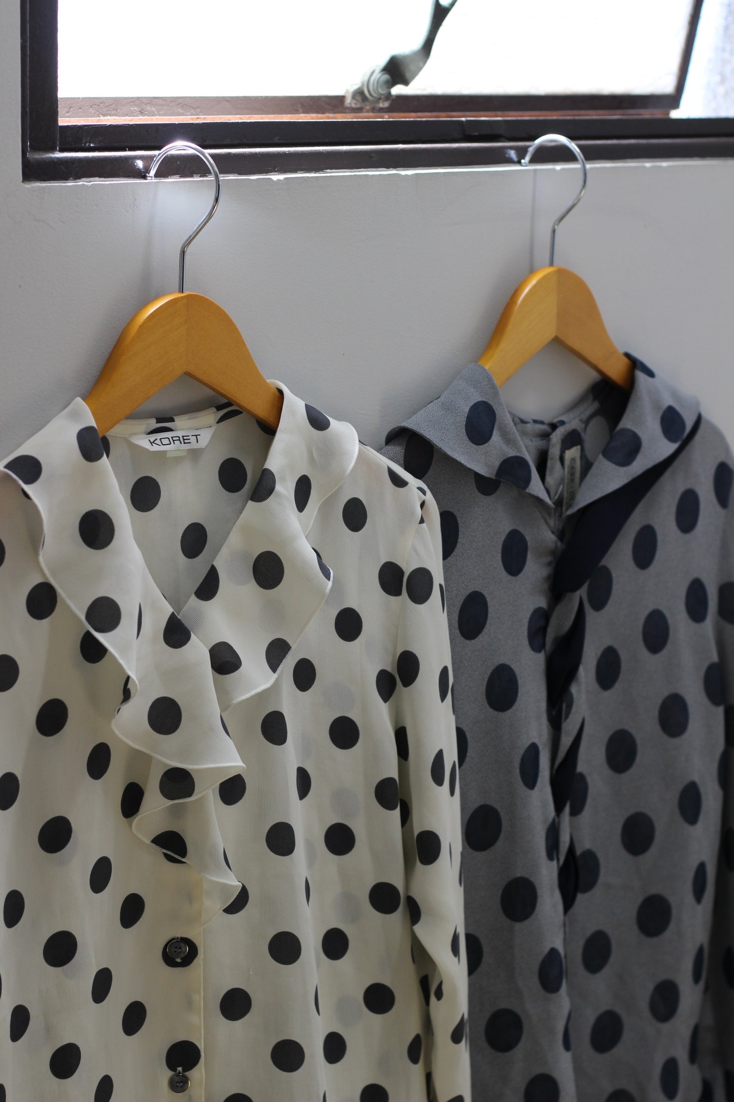 Vintage Polka Dot Long Sleeve Blouse x2点