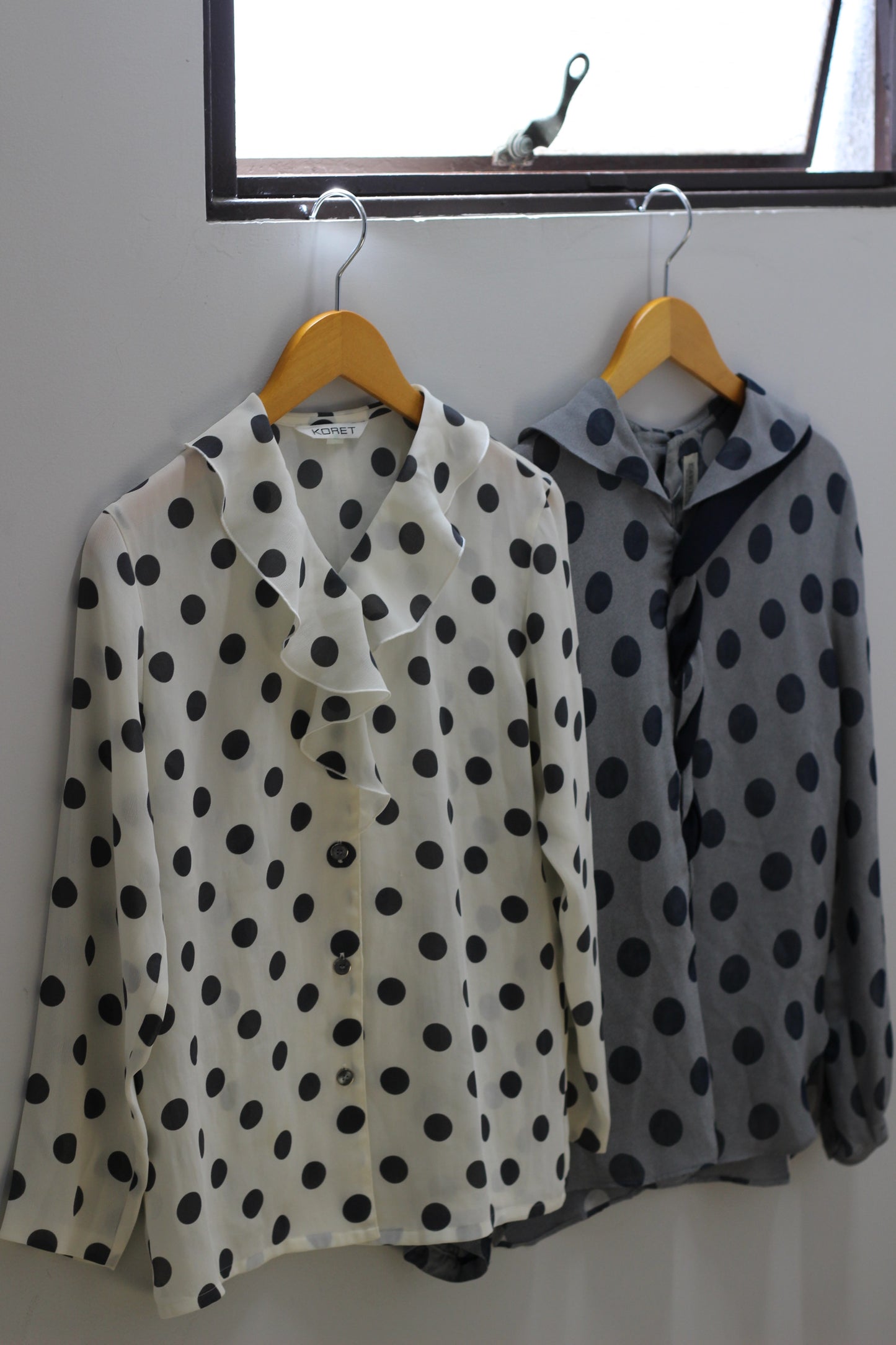 Vintage Polka Dot Long Sleeve Blouse x2点