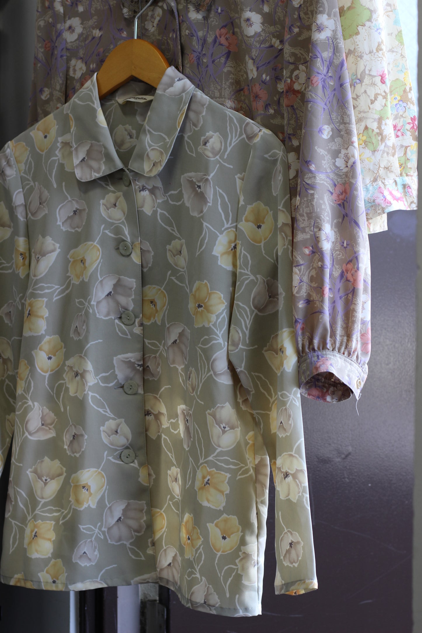 Vintage Flower Long Sleeve Blouse x5点