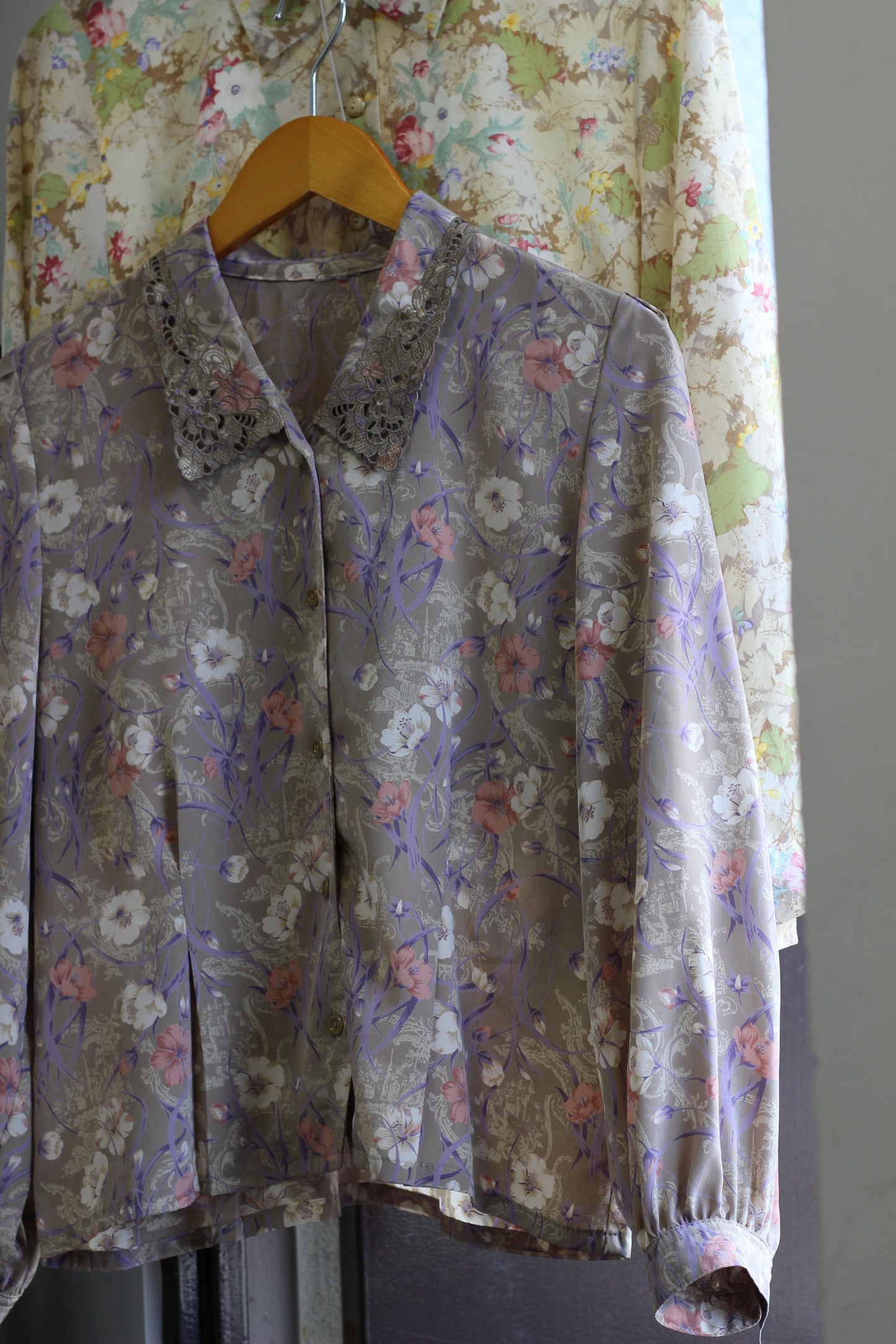 Vintage Flower Long Sleeve Blouse x5点