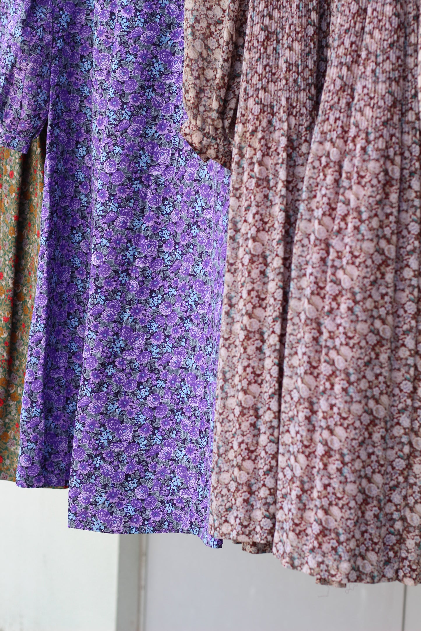 Vintage Design Flower Long Sleeve One-Piece x4点