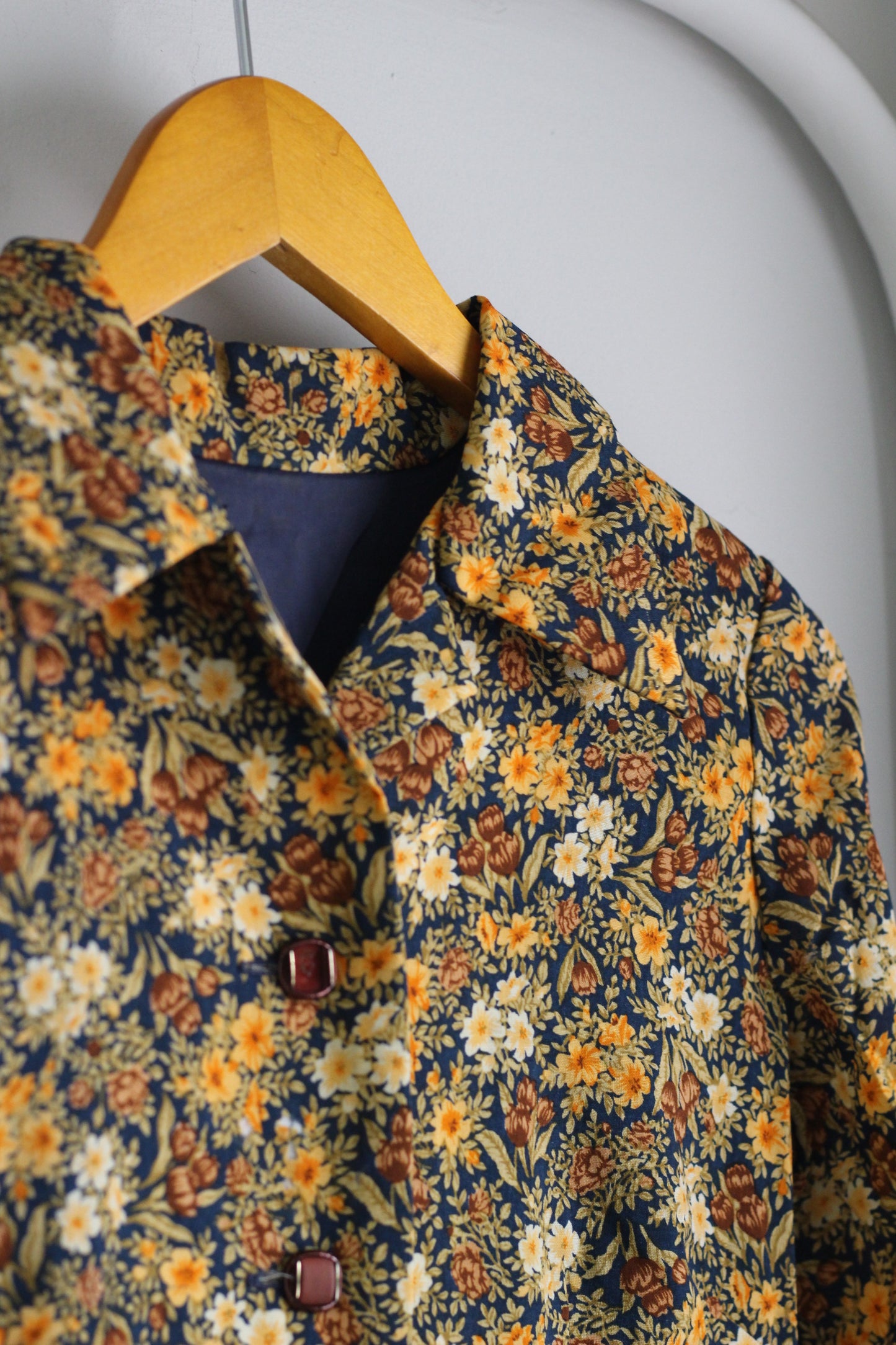Vintage Design Flower Long Sleeve One-Piece x4点