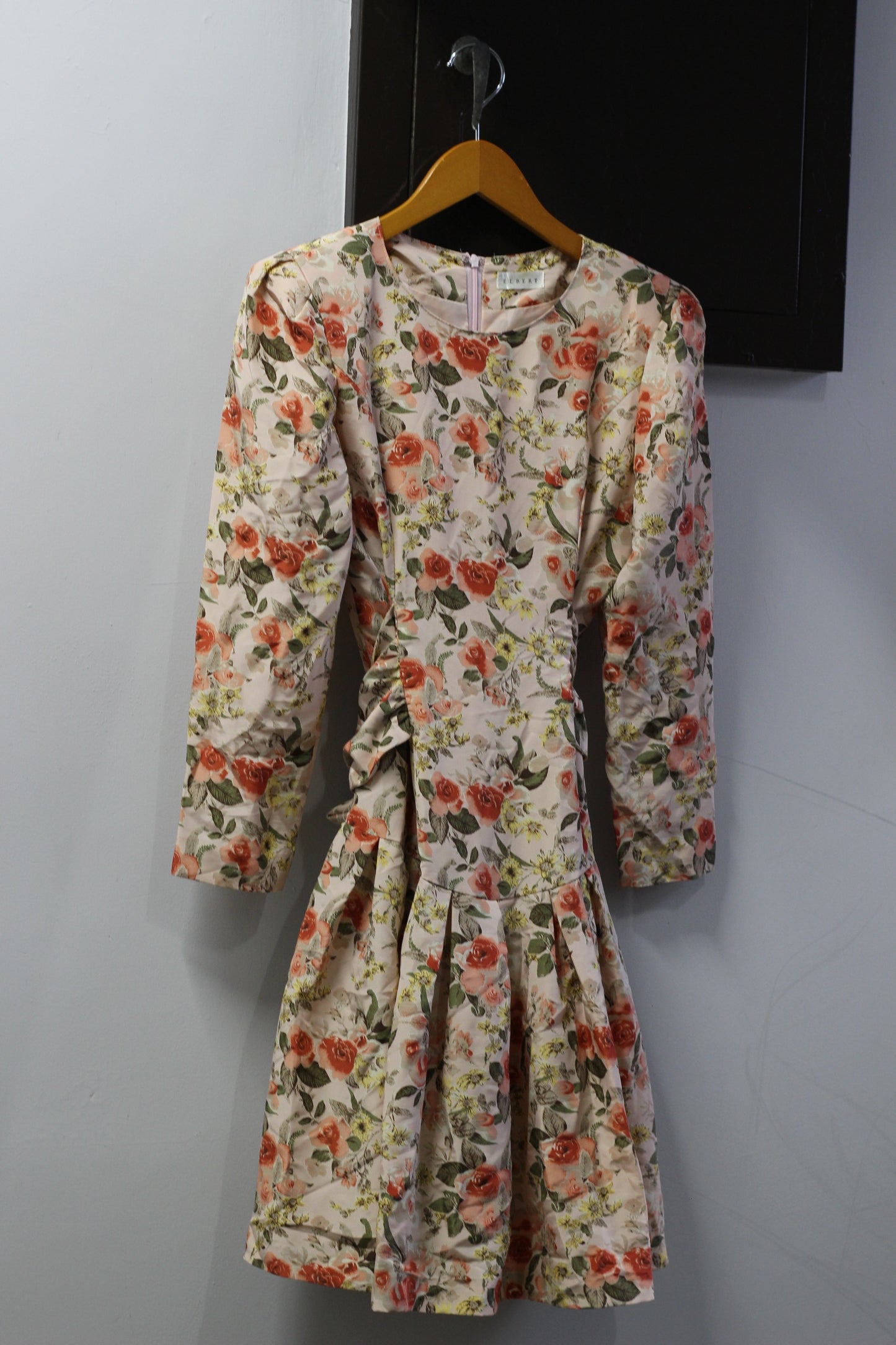 Vintage Floral Long Sleeve One-Piece x3点