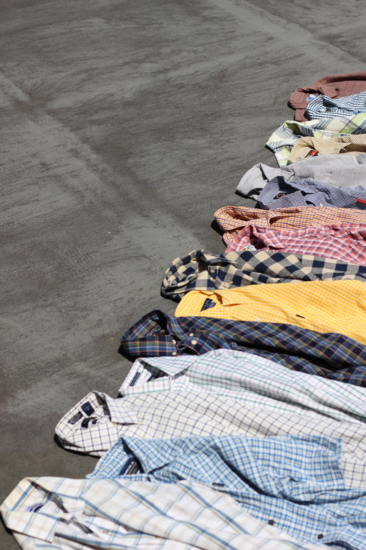 Men's USA brand Design Check Short Sleeve Shirt x15点